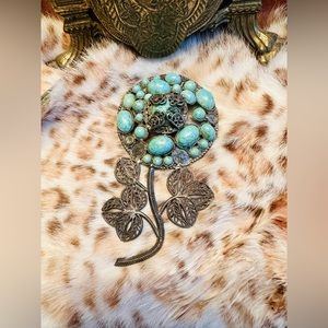 Vintage flower brooch for sale